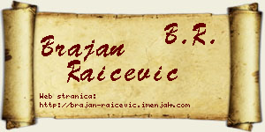 Brajan Raičević vizit kartica